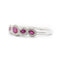 Bague 59 Bague en or blanc 18 ct avec rubis et diamants 58 Facettes 14638