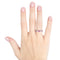 Bague 59 Bague en or blanc 18 ct avec rubis et diamants 58 Facettes 14638
