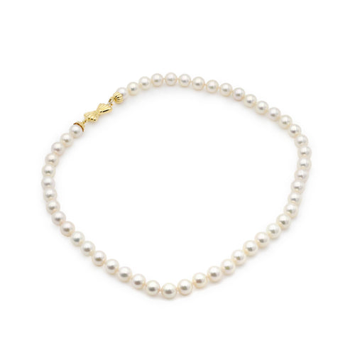 Collier Collier de perles Akoya du Japon avec fermoir en or jaune 58 Facettes 17657