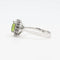 Bague 54 Bague en or blanc 14 carats avec péridot et diamants 58 Facettes 17974