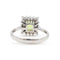 Bague 54 Bague en or blanc 14 carats avec péridot et diamants 58 Facettes 17974