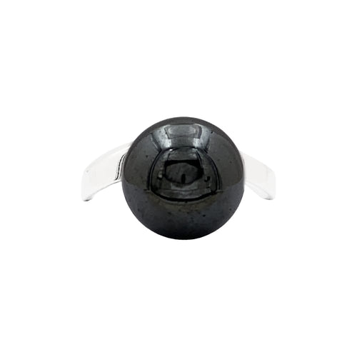 Bague 52 Dinh Van - Bague vintage en or blanc 18K et hématite 58 Facettes 35261