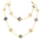 Collier Van Cleef & Arpels Vintage Alhambra - Sautoir en or rose nacre et diamants 58 Facettes 35305