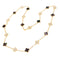 Collier Van Cleef & Arpels Vintage Alhambra - Sautoir en or rose nacre et diamants 58 Facettes 35305