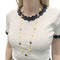 Collier Van Cleef & Arpels Vintage Alhambra - Sautoir en or rose nacre et diamants 58 Facettes 35305