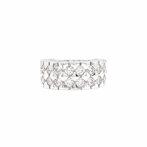 Bague 50 Boucheron - Bague bandeau en or blanc et diamants 58 Facettes 35291