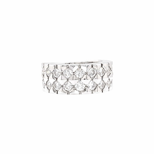 Bague 50 Boucheron - Bague bandeau en or blanc et diamants 58 Facettes 35291