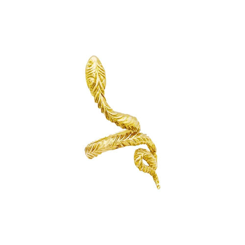 Bague 51 Bague Serpent texturée en or jaune 750 58 Facettes 35270