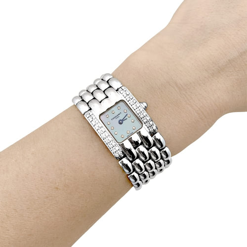 Montre Chaumet Khésis - Montre en acier, diamants, nacre 58 Facettes 35157