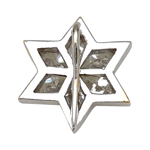 Pendentif Pendentif étoile en or blanc 750 serti de diamants 58 Facettes 25733