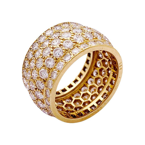 Bague 54 Cartier Nigéria - Bague pavée de diamants en or jaune 58 Facettes 33987