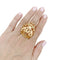 Bague 53 Cartier Panthère de Cartier - Bague en or jaune 750, tsavorites et onyx 58 Facettes 34839
