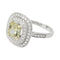 Bague 55 Bague en or blanc 750 sertie de diamants et diamant jaune 2 ct 58 Facettes 31972