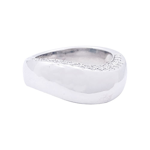Bague 50 Chaumet Valse - Bague en or blanc 750 pavée de diamants 58 Facettes 33285