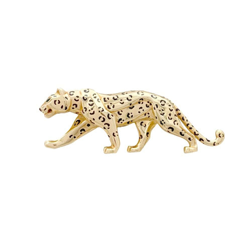 Broche Broche Cartier, "Panthère", or jaune, émail, émeraudes. 58 Facettes 34989
