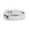 Bague Bague jonc en or blanc 18 ct avec saphirs et diamants 58 Facettes 22374