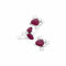 Bague 48 Bague ouverte en or blanc, rubis et diamants 58 Facettes 35094