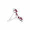 Bague 48 Bague ouverte en or blanc, rubis et diamants 58 Facettes 35094