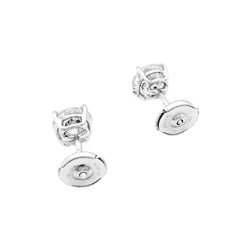 Boucles d'oreilles Boucles d’oreilles puces en or blanc 18 carats et diamants 58 Facettes 35114