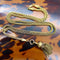 Collier Chaîne victorienne longue à maillons fantaisie en or 14K avec pampille émaillée 58 Facettes