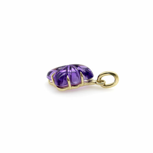 Pendentif Pendentif fleur en or 14k et améthyste sculptée 58 Facettes A2006V