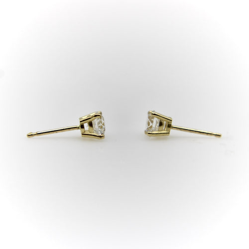 Boucles d'oreilles Boucles d'oreilles puces - Diamants taille ancienne 0,90 ct en or 18k 58 Facettes A2005U
