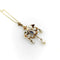 Pendentif Époque édouardienne - Pendentif en or 14k saphir et perles de semence 58 Facettes A2005T