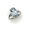 Bague 53 Amsterdam SAUER - Bague vintage en or blanc 18k avec aigue-marine et diamants 58 Facettes A20062