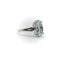 Bague 53 Amsterdam SAUER - Bague vintage en or blanc 18k avec aigue-marine et diamants 58 Facettes A20062