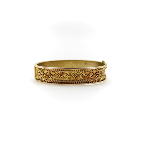 Bracelet Bracelet en or 14 carats - Filigrane Etruscan Revival 58 Facettes