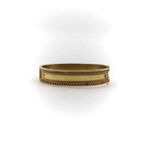 Bracelet Bracelet en or 14 carats - Filigrane Etruscan Revival 58 Facettes