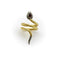 Bague 57 Bague serpent vintage en or 22k, argent, rubis et diamants 58 Facettes A2005J