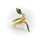 Bague 57 Bague serpent vintage en or 22k, argent, rubis et diamants 58 Facettes A2005J