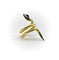 Bague 57 Bague serpent vintage en or 22k, argent, rubis et diamants 58 Facettes A2005J