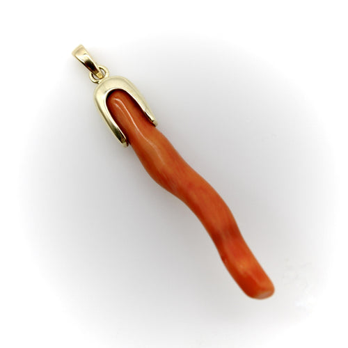 Pendentif Signature - Pendentif branche de corail avec capuchon en or 14k 58 Facettes A20064