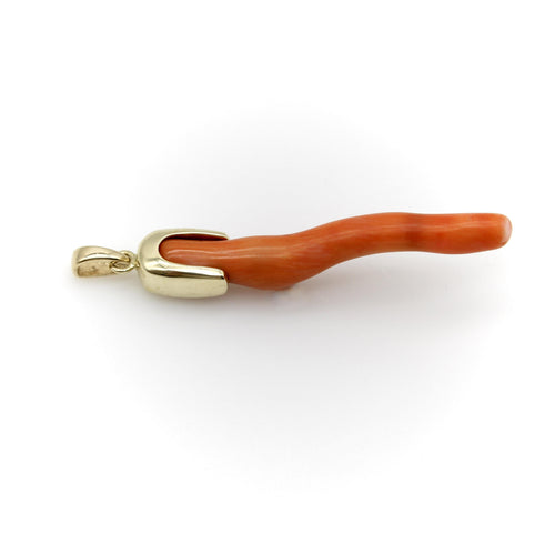Pendentif Signature - Pendentif branche de corail avec capuchon en or 14k 58 Facettes A20064