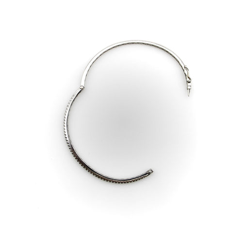 Bracelet Bracelet jonc contemporain en or blanc 18k et diamants 58 Facettes A2005B