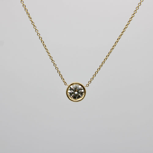 Collier Signature - Collier 16 pouces en or 14K et diamant taille ancienne 58 Facettes