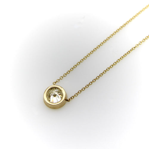 Collier Signature - Collier 16 pouces en or 14K et diamant taille ancienne 58 Facettes