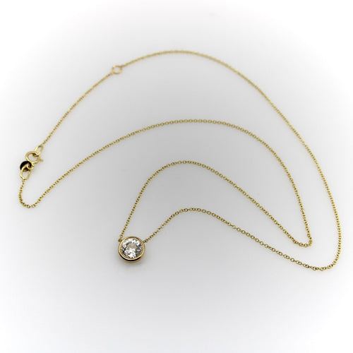 Collier Signature Collection - Collier 18” en or 14K avec diamant taille ancienne 58 Facettes
