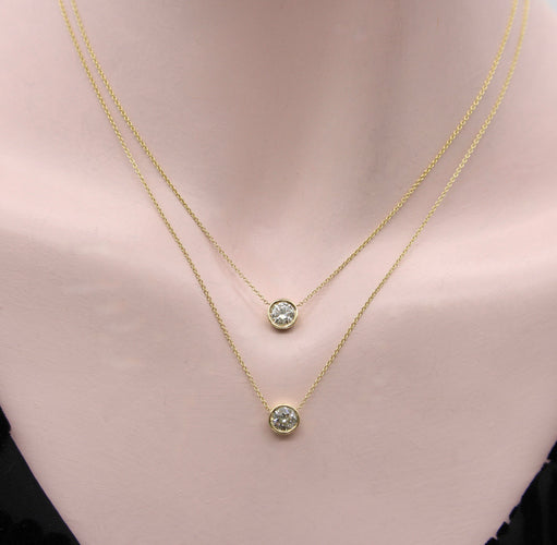Collier Signature Collection - Collier 18” en or 14K avec diamant taille ancienne 58 Facettes