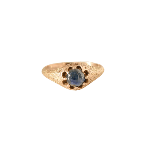 Bague 55.5 Bague ancienne - Saphir en or jaune 14K 58 Facettes 3229-8