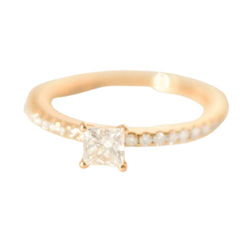 Wempe by Kim - Anel em ouro rosa de 18 quilates com diamantes 