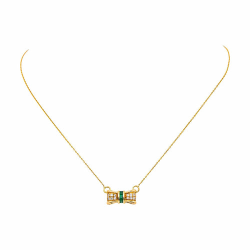 Collier Collier Or jaune Emeraude, Diamant 58 Facettes 4895057RV