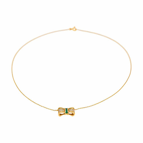 Collier Collier Or jaune Emeraude, Diamant 58 Facettes 4895057RV