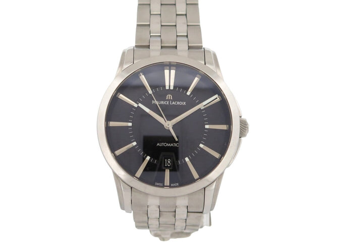Montre Maurice Lacroix - Montre Pontos Date automatique 40 mm en acier palladié 58 Facettes 273056