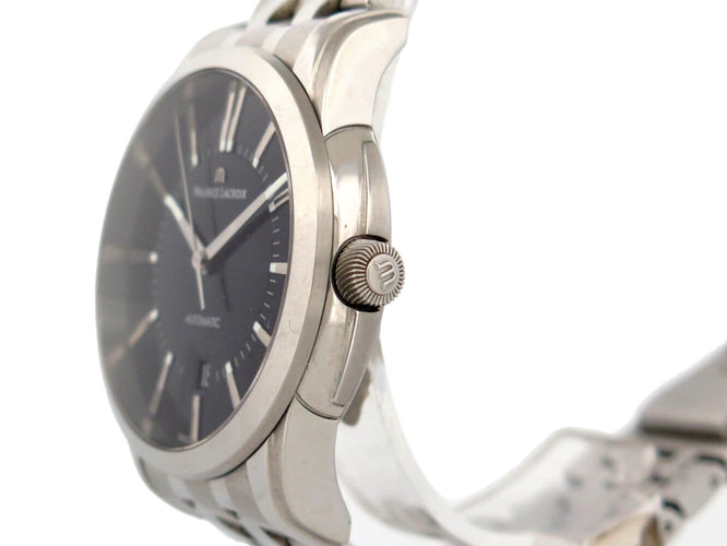 Montre Maurice Lacroix - Montre Pontos Date automatique 40 mm en acier palladié 58 Facettes 273056