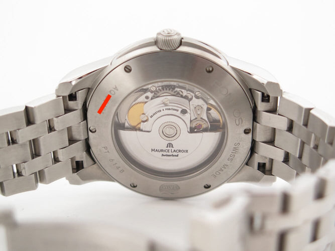 Montre Maurice Lacroix - Montre Pontos Date automatique 40 mm en acier palladié 58 Facettes 273056