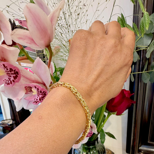 Bracelet Bracelet byzantin vintage en or 14k, 20 cm 58 Facettes C9851B86F1BC4FDC9C0CDC6A4D787522