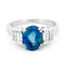 Bague 52.5 Bague en or 18 carats avec saphir du Sri Lanka et diamants 58 Facettes 6B566EEB88714D8499AE53E30609AC70